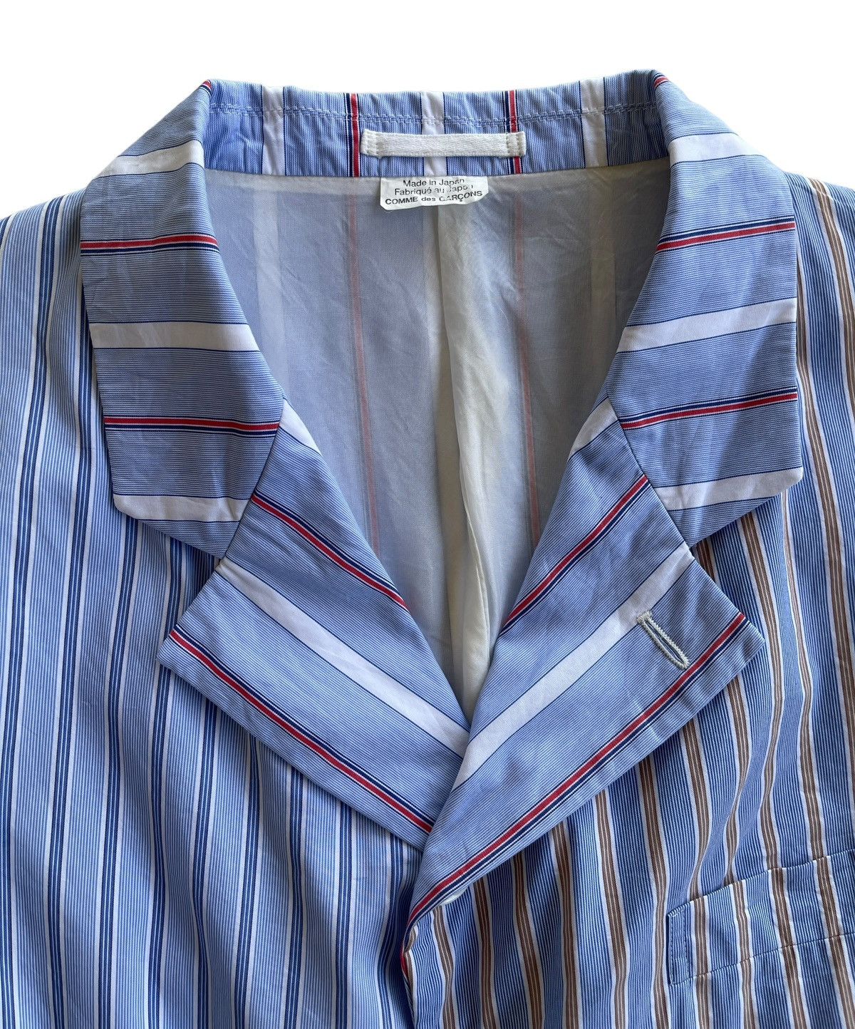 Comme des Garcons Homme Deux SS20 Comme Des Garcons Homme Deux Stripe Jacket Size US M / EU 48-50 / 2 - 6 Thumbnail