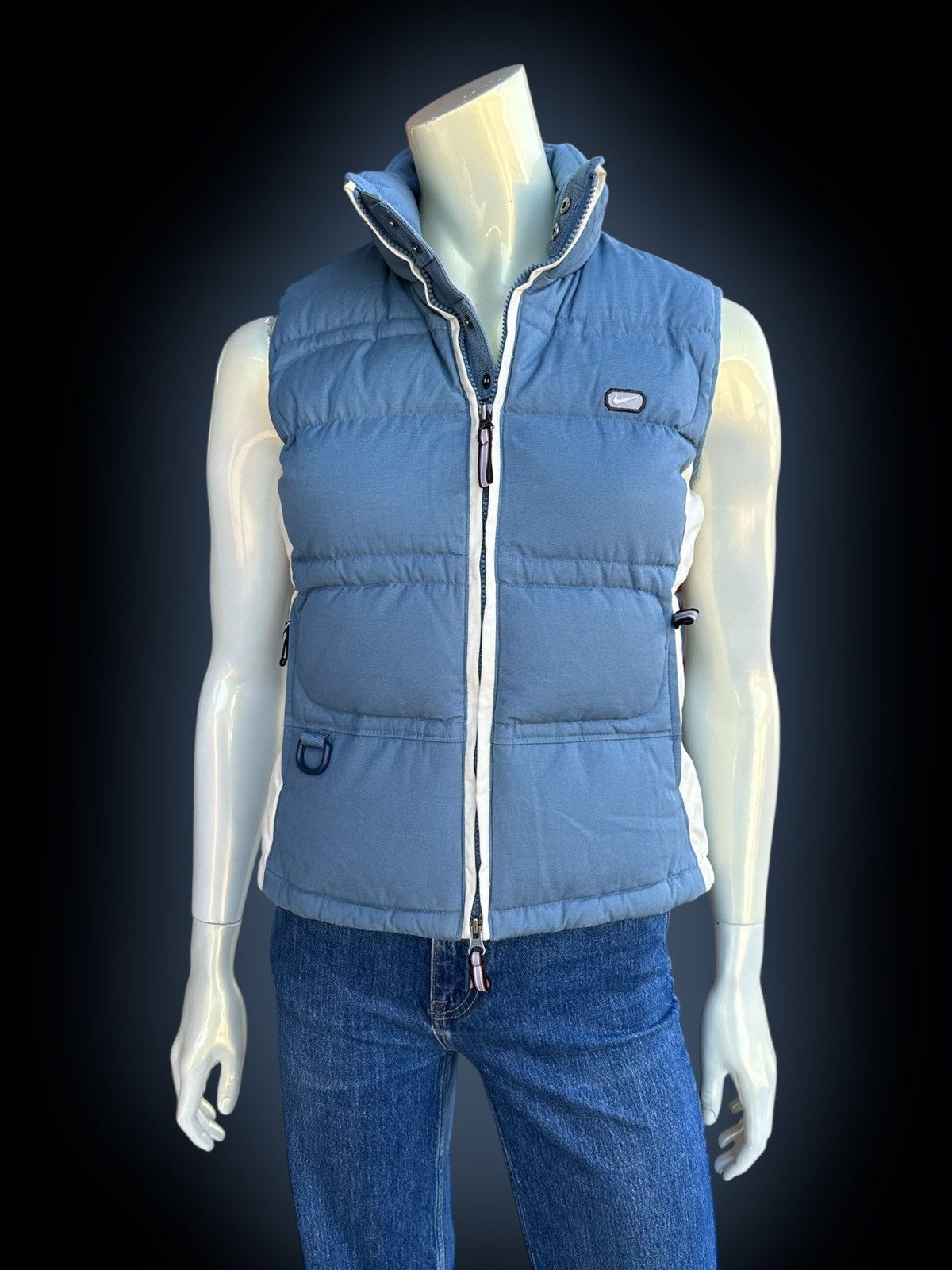 Nike × Nike ACG × Vintage Nike vintage Sportswear blue quilted down vest, size M Size M / US 6-8 / IT 42-44 - 1 Thumbnail
