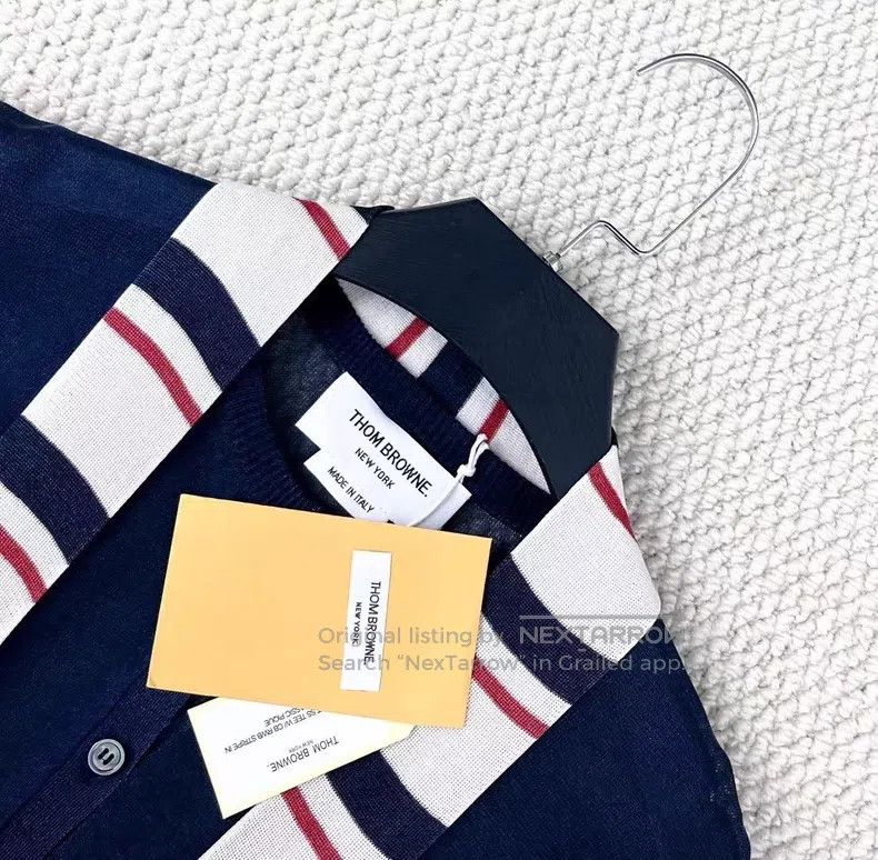 Thom Browne Thom Browne Dark blue cardigan jacket Size US S / EU 44-46 / 1 - 3 Thumbnail