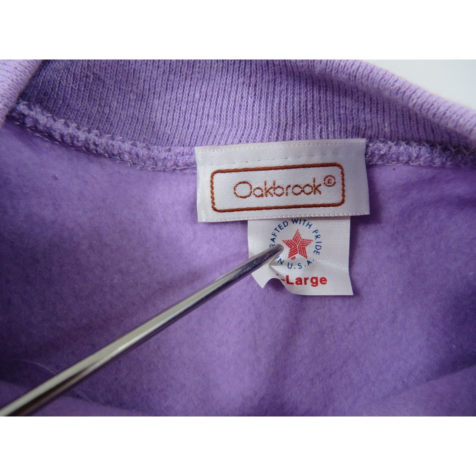 Other Oakbrook Blank Raglan Sleeve Purple Sweatshirt Sz L-XL? 90s Size XL / US 12-14 / IT 48-50 - 4 Thumbnail