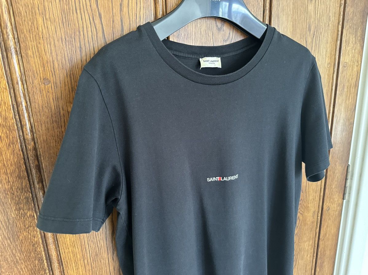 Saint Laurent Paris $550 Saint Laurent Rive Gauche black logo t shirt L Size US L / EU 52-54 / 3 - 11 Thumbnail