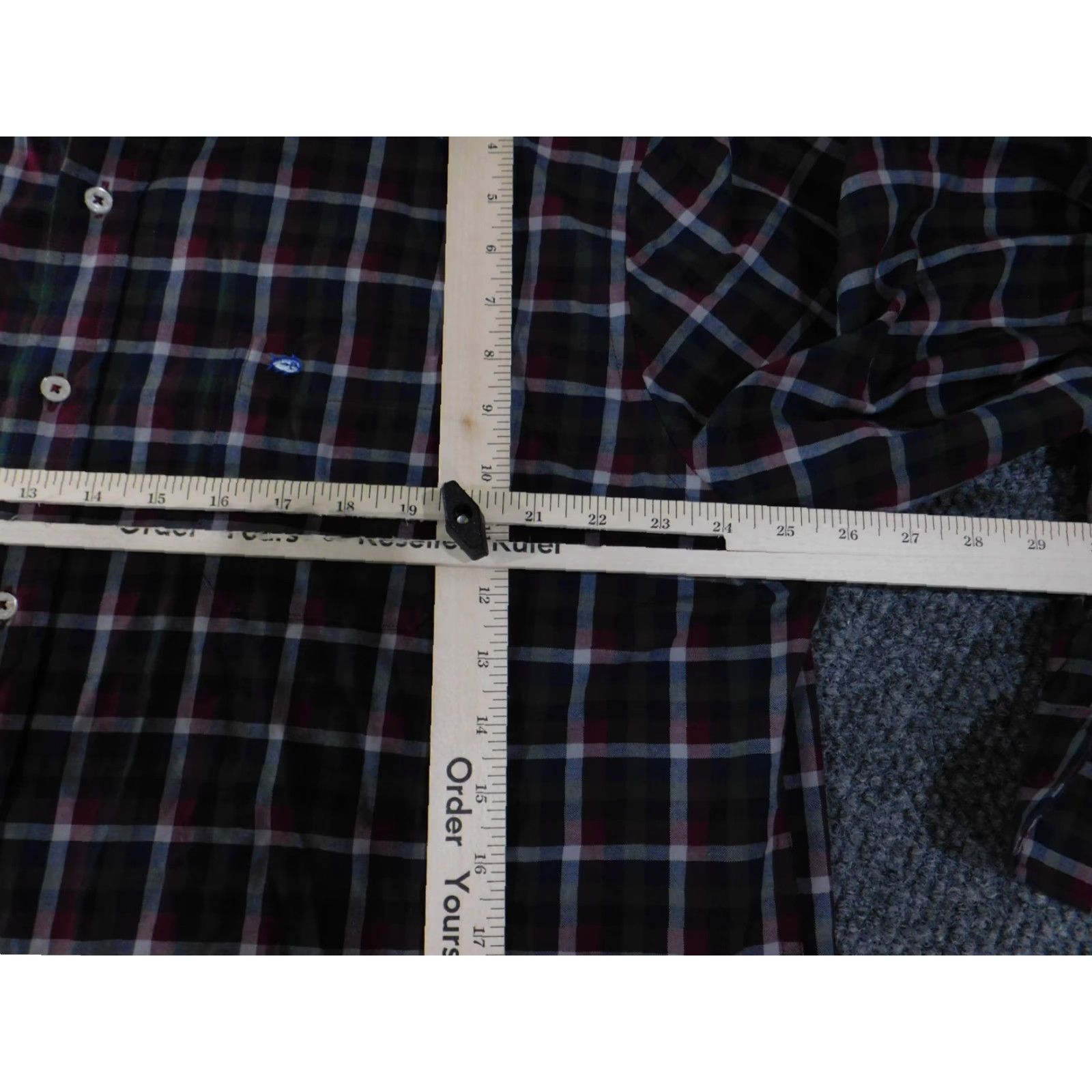 Southern Tide Southern Tide Shirt Mens XL Plaid Button-Down Classic Fit Blue Red Embroidered Fish Pocket Long Sleeve Button-Up Casual Preppy Size US XL / EU 56 / 4 - 7 Thumbnail
