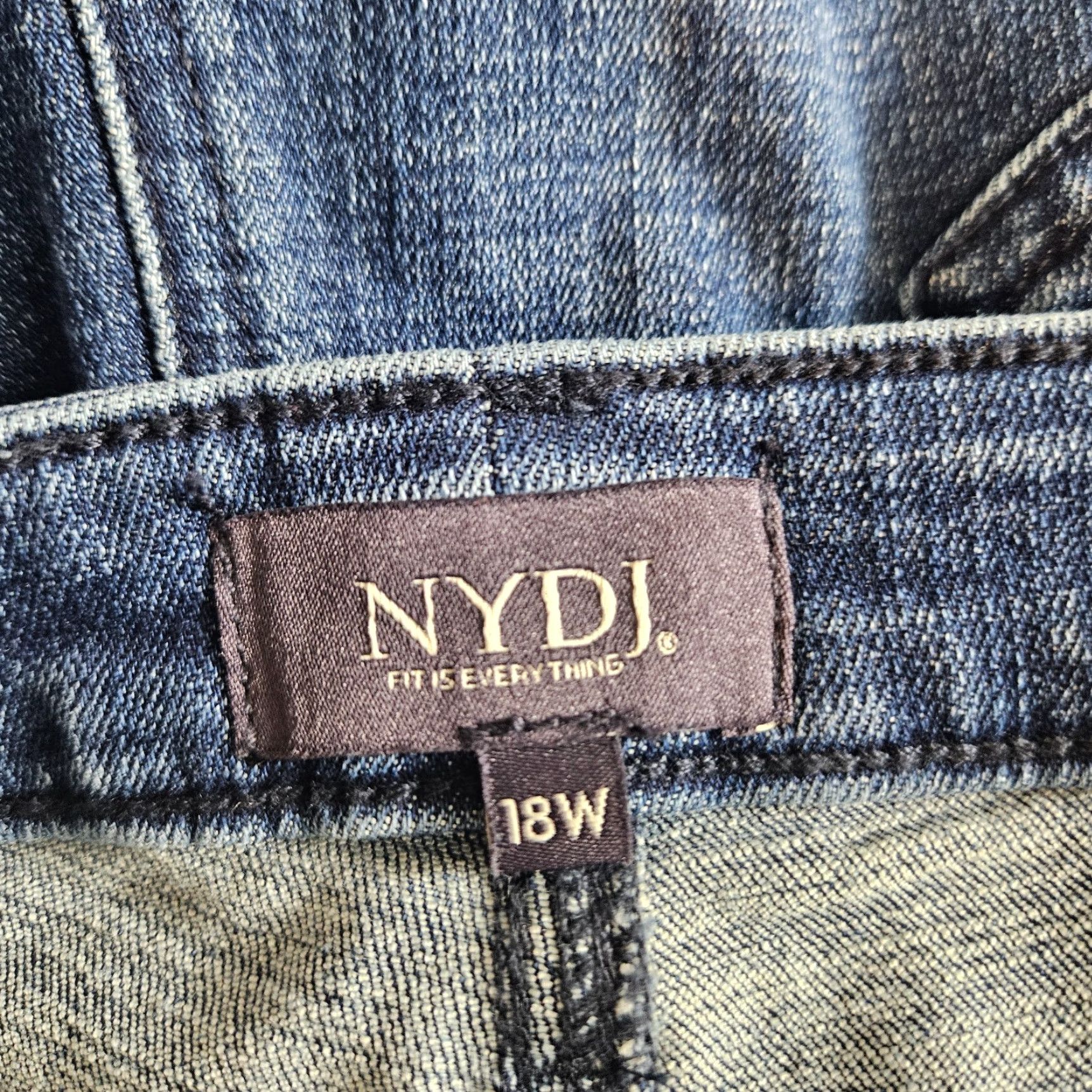 NYDJ NYDJ Jeans Ankle Womens 18W Plus Size Blue 18W High Rise Medium Wash Denim Cotton Blend Size 40" / US 18 - 7 Thumbnail