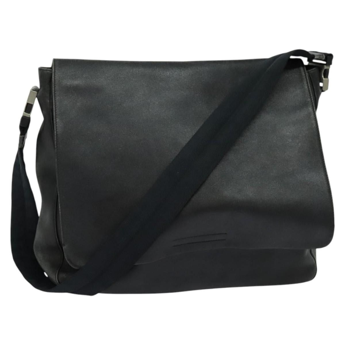 Prada PRADA Shoulder Bag Leather Black Silver Size ONE SIZE - 1 Thumbnail