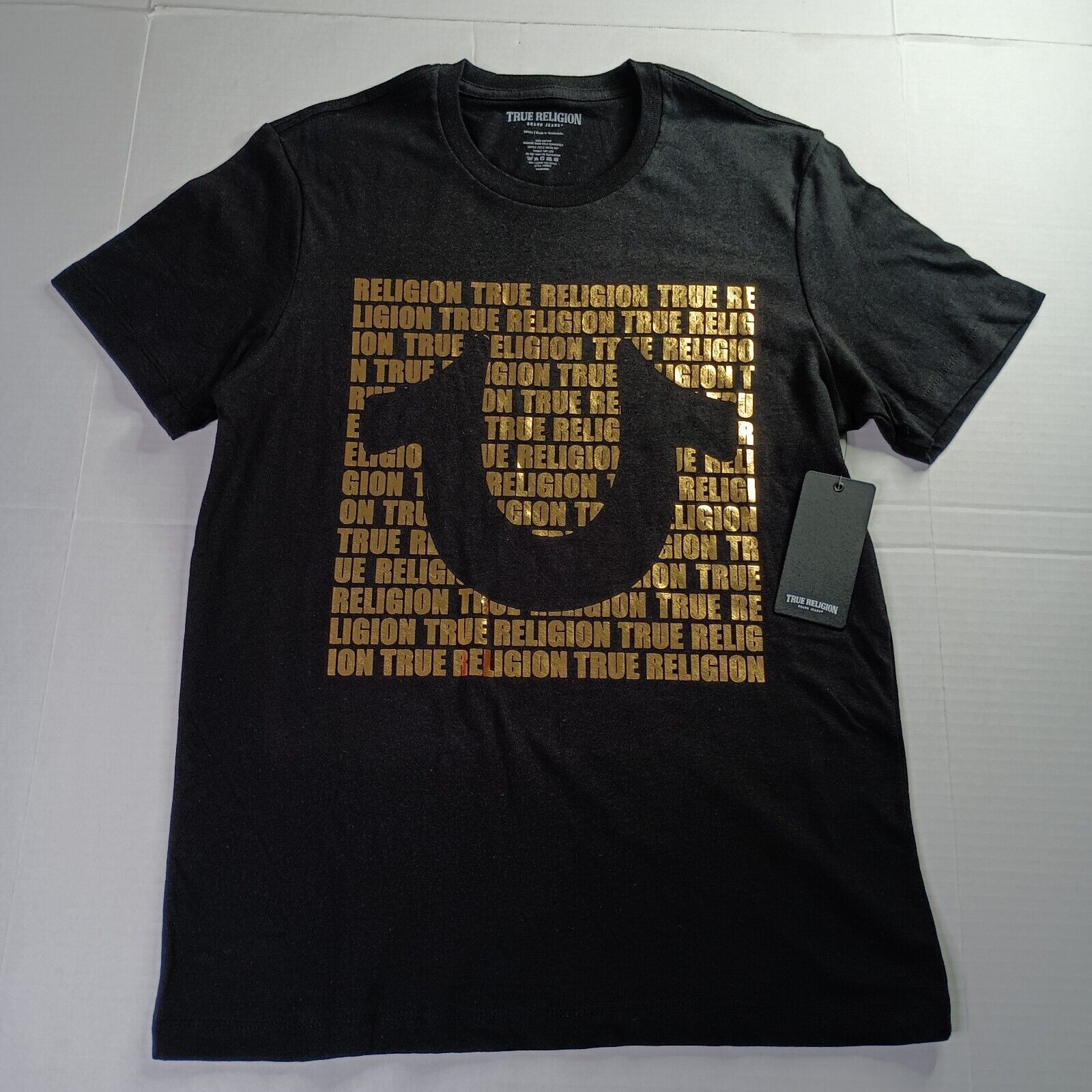 True Religion True Religion Scripted T-shirt Men’s S Small Jet Black Gold Size US S / EU 44-46 / 1 - 1 Thumbnail