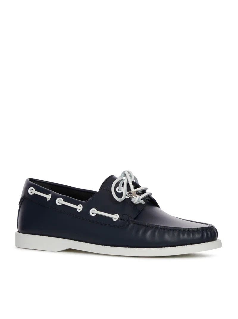 CELINE Navy Leather Boat Shoes New & Authentic