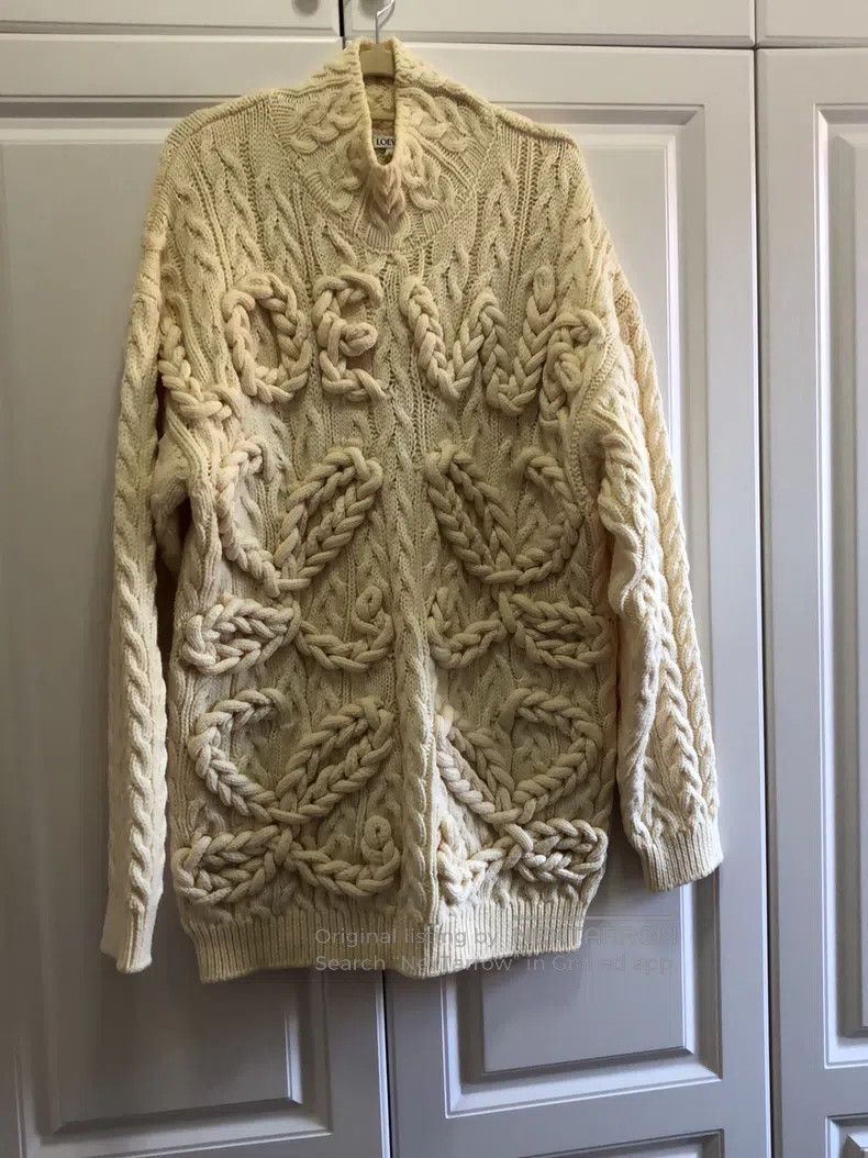 Loewe Loewe Cable knit wool sweater dress Size M / US 6-8 / IT 42-44 - 1 Thumbnail