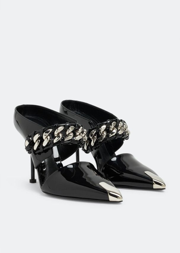 Alexander McQueen o1y0225 Mules in Black Size US 6 / IT 36 - 4 Thumbnail