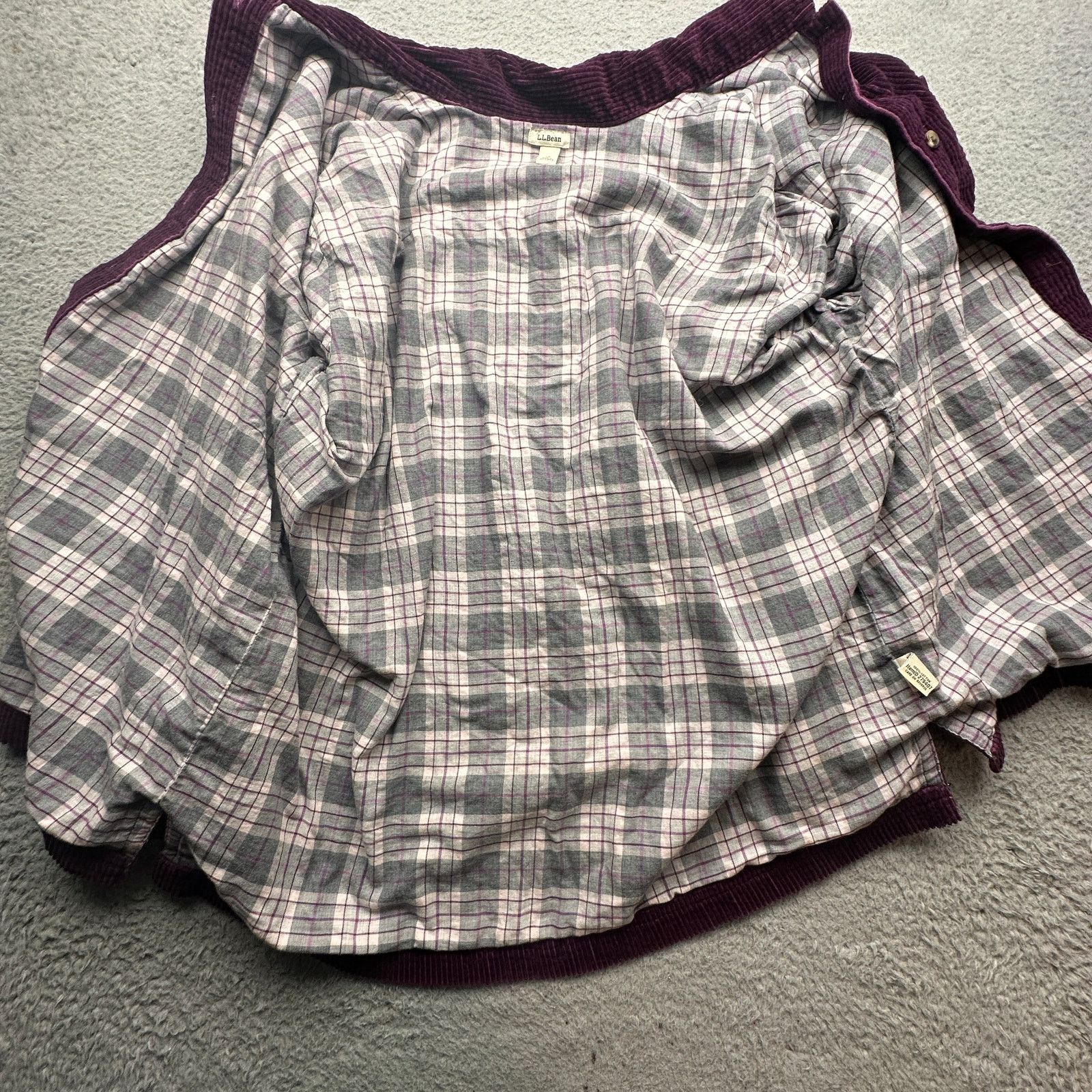 L.L. Bean LL Bean Corduroy Button Up Long Sleeve Shirt Womens 1X Lined Size XL / US 12-14 / IT 48-50 - 7 Thumbnail