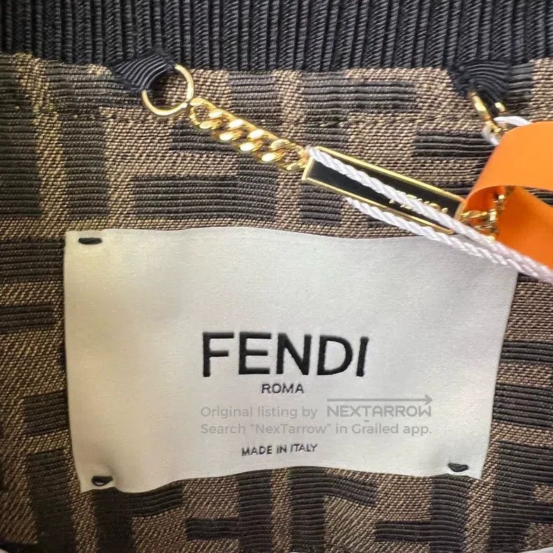 Fendi Fendi Logo Short Cotton Jacket Size XS / US 0-2 / IT 36-38 - 2 Thumbnail