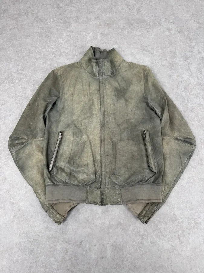 2009 Carol Christian Poell Raw Beige Leather Jacket