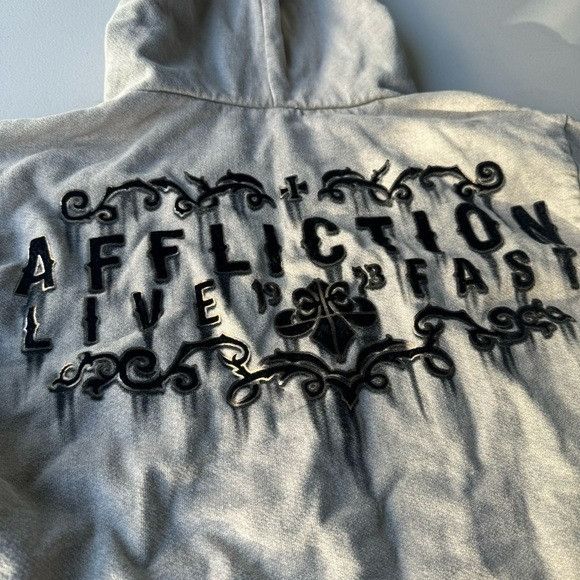 Affliction AFFLICTION LIVE FAST PULLOVER HOODIE SZ MEDIUM M Size US M / EU 48-50 / 2 - 8 Thumbnail