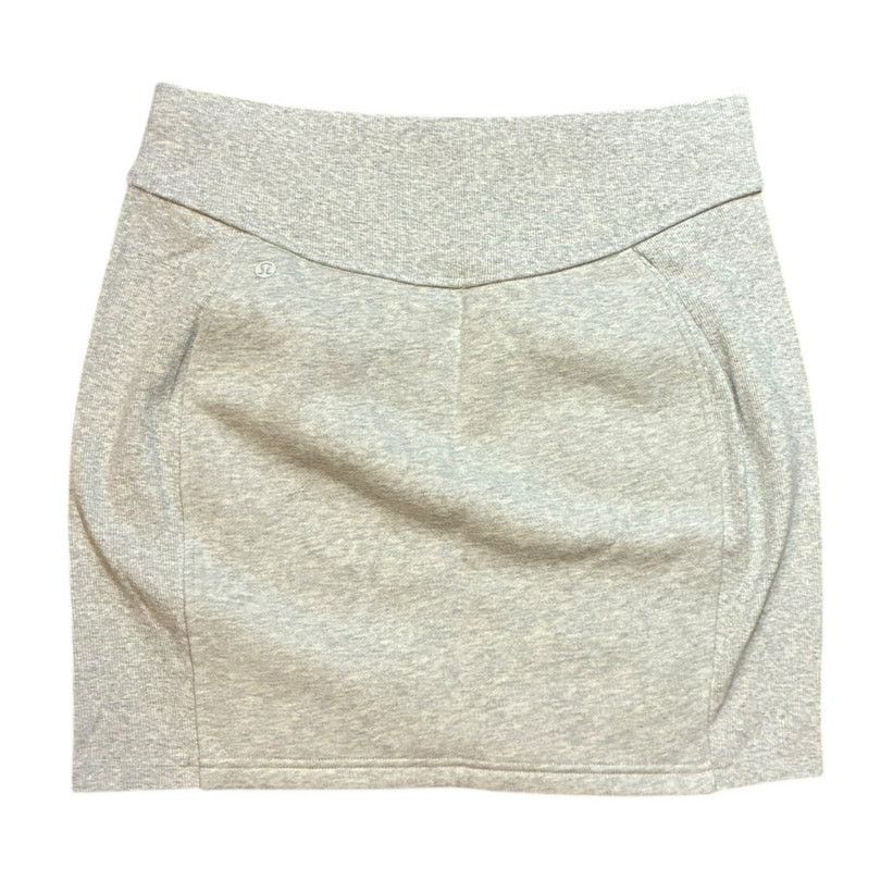 Lululemon Lululemon Scuba High-Rise Mini Skirt Size L Large Grey HCUG Size 34" / US 12 / IT 48 - 1 Thumbnail