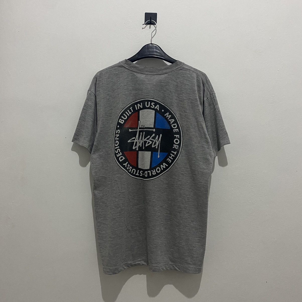 Stussy Vintage 90s Stussy Built In Usa Grey Tshirt Size US L / EU 52-54 / 3 - 1 Thumbnail
