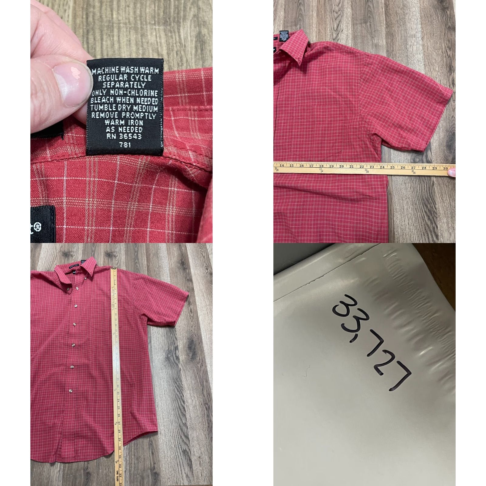Vintage Northcrest Shirt Men L Red Plaid Short Sleeve Button-Up Shirt Size US L / EU 52-54 / 3 - 8 Thumbnail