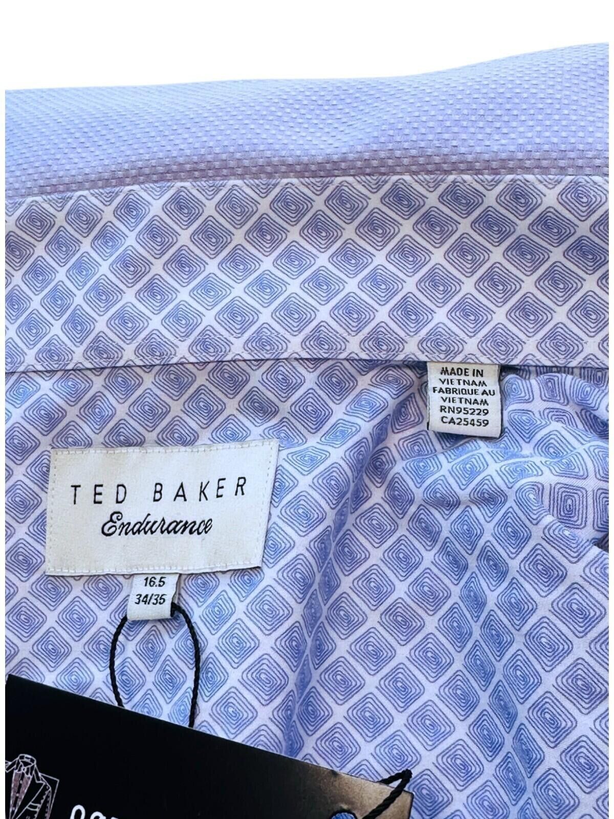Ted Baker Ted Baker Shirt Men's UK Size L Blue Endurance Long Sleeve Size 42R - 12 Thumbnail