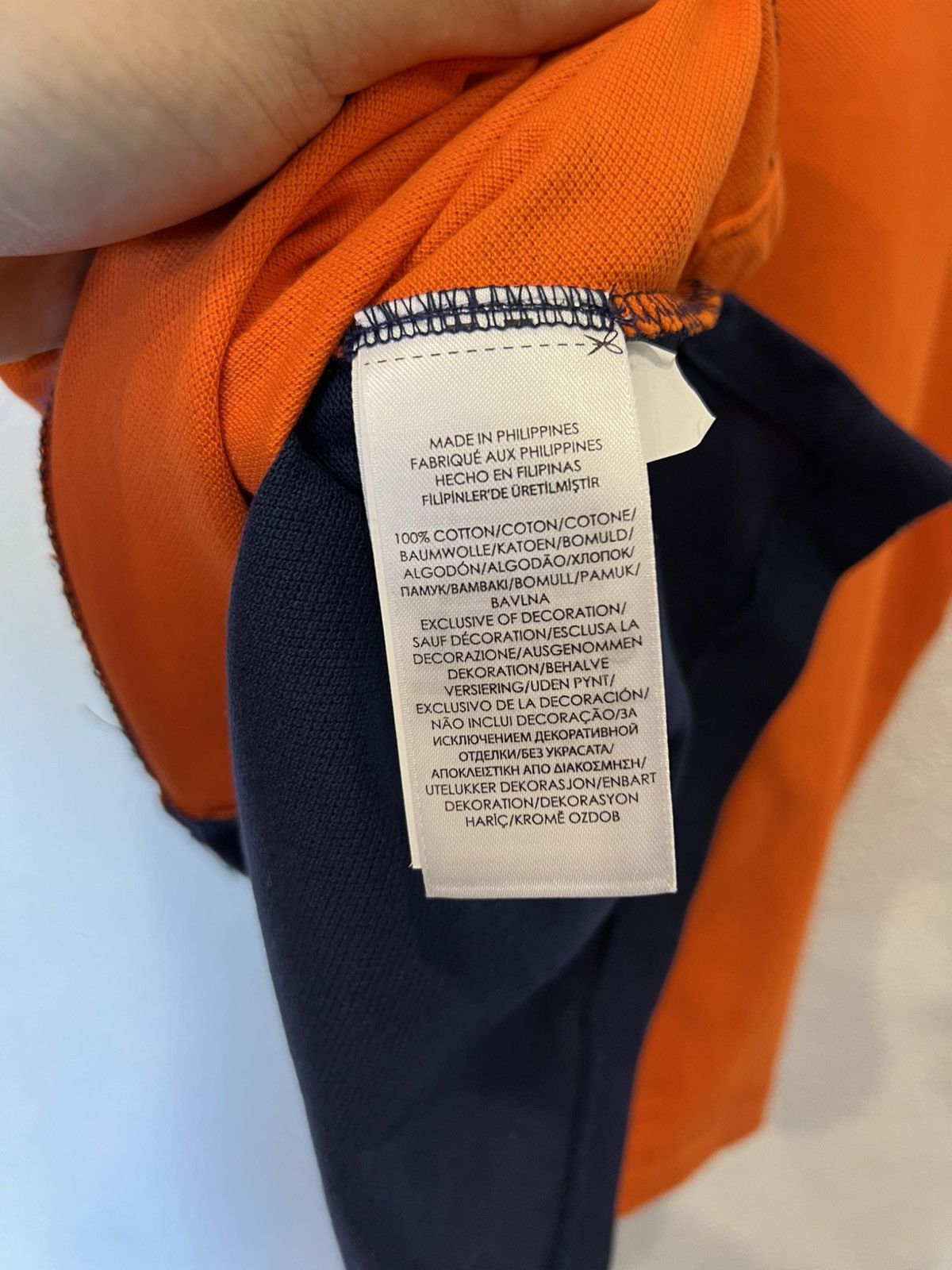 Polo Ralph Lauren Polo Ralph Lauren Polo Shirt Classic Orange Blue Size US L / EU 52-54 / 3 - 5 Thumbnail