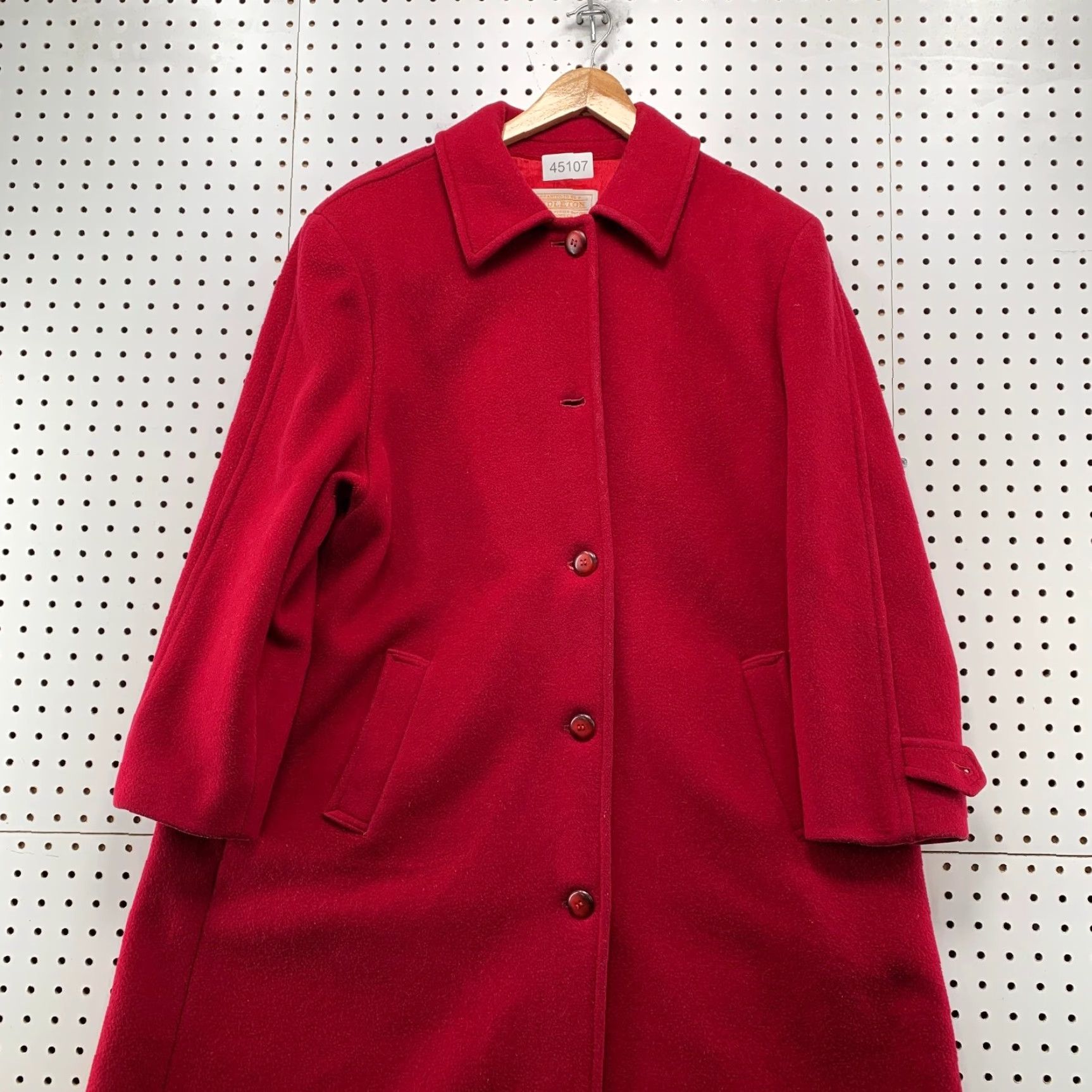 Pendleton VINTAGE Pendleton Wool Coat Womens Size 8 Long Red 70s Overcoat Usa 22.5x37 Size M / US 6-8 / IT 42-44 - 2 Thumbnail