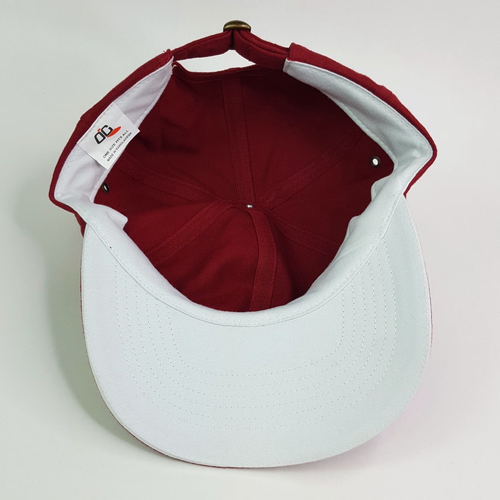 Vintage VINTAGE Red Twill Adjustable Strap Hat Baseball Cap 90s Music Unconstructed Plain Blank Size ONE SIZE - 6 Thumbnail