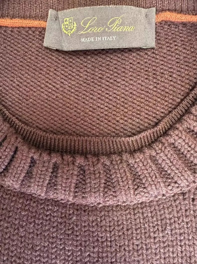 Loro Piana LORO PIANA A wine red double-layered collar sweater Size M / US 6-8 / IT 42-44 - 2 Thumbnail