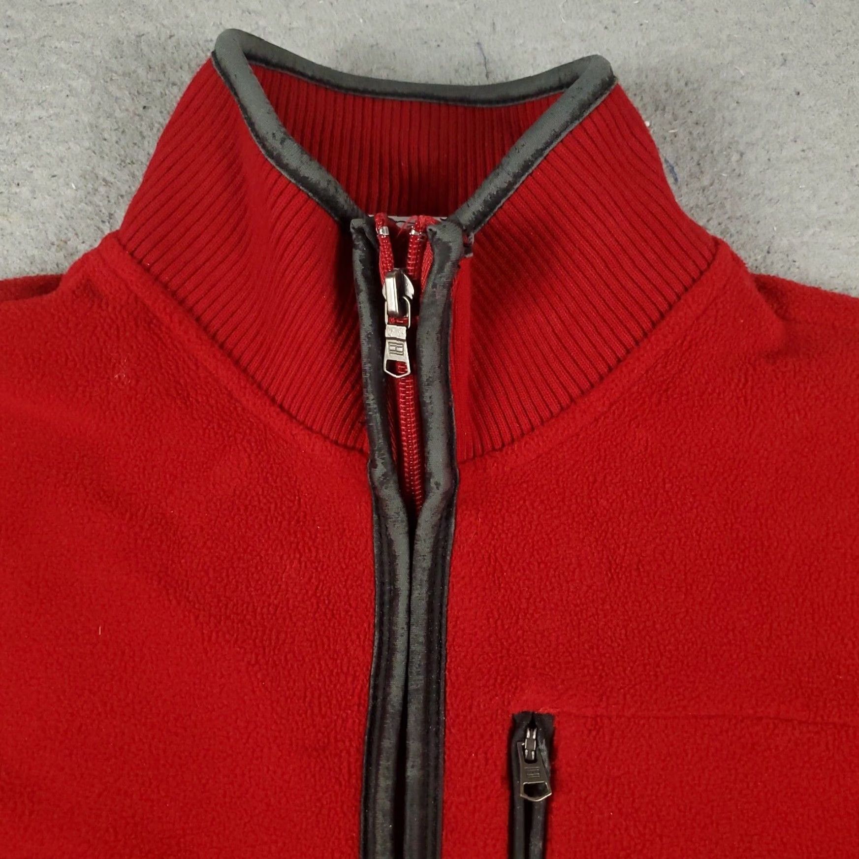 Tommy Hilfiger Tommy Hilfiger Full Zip Sweater Women's Medium Red Knit Long Sleeve Mock Neck Size M / US 6-8 / IT 42-44 - 2 Thumbnail