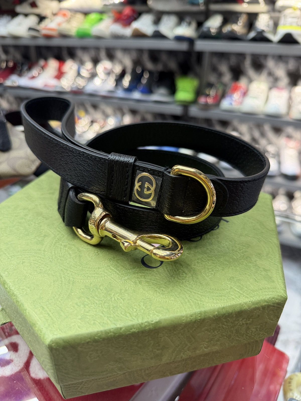 Gucci Gucci Black Leather Leash Size ONE SIZE - 1 Thumbnail
