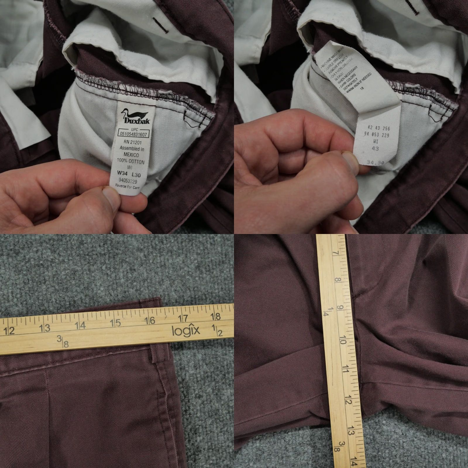 Vintage VINTAGE Duxbak Pants Mens 34x30 Pleated Chino Blue 90s Straight Classic Casual Workwear Mens Size US 33 - 8 Thumbnail
