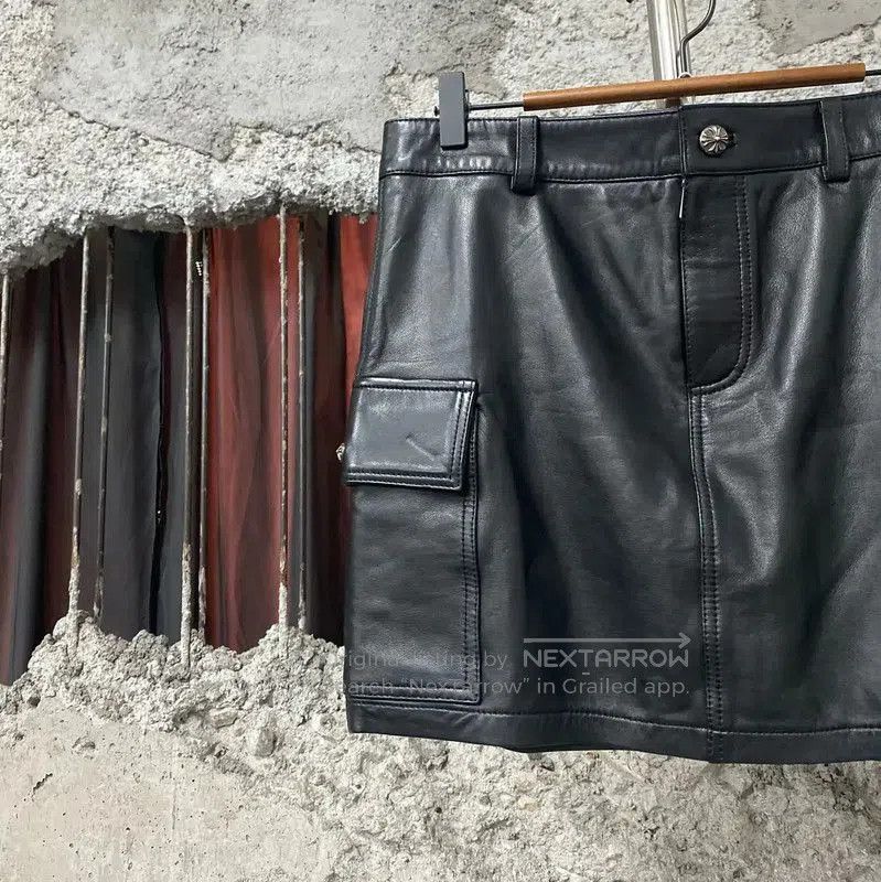 Chrome Hearts Chrome Hearts Black Leather A. Size 26" / US 2 / IT 38 - 3 Thumbnail