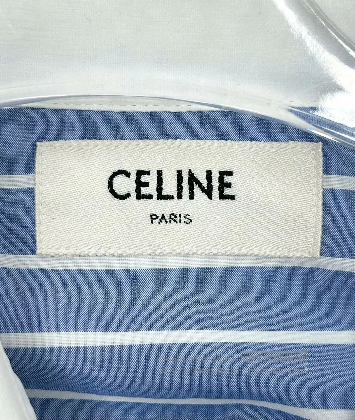 Celine CELINE Blue Colorblock Chest Logo Embroidered Striped Shor Size S / US 4 / IT 40 - 3 Thumbnail