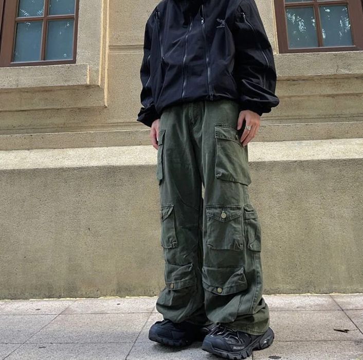 Archival Clothing Y2K Baggy Cargo Multipocket Pants a1 | Grailed