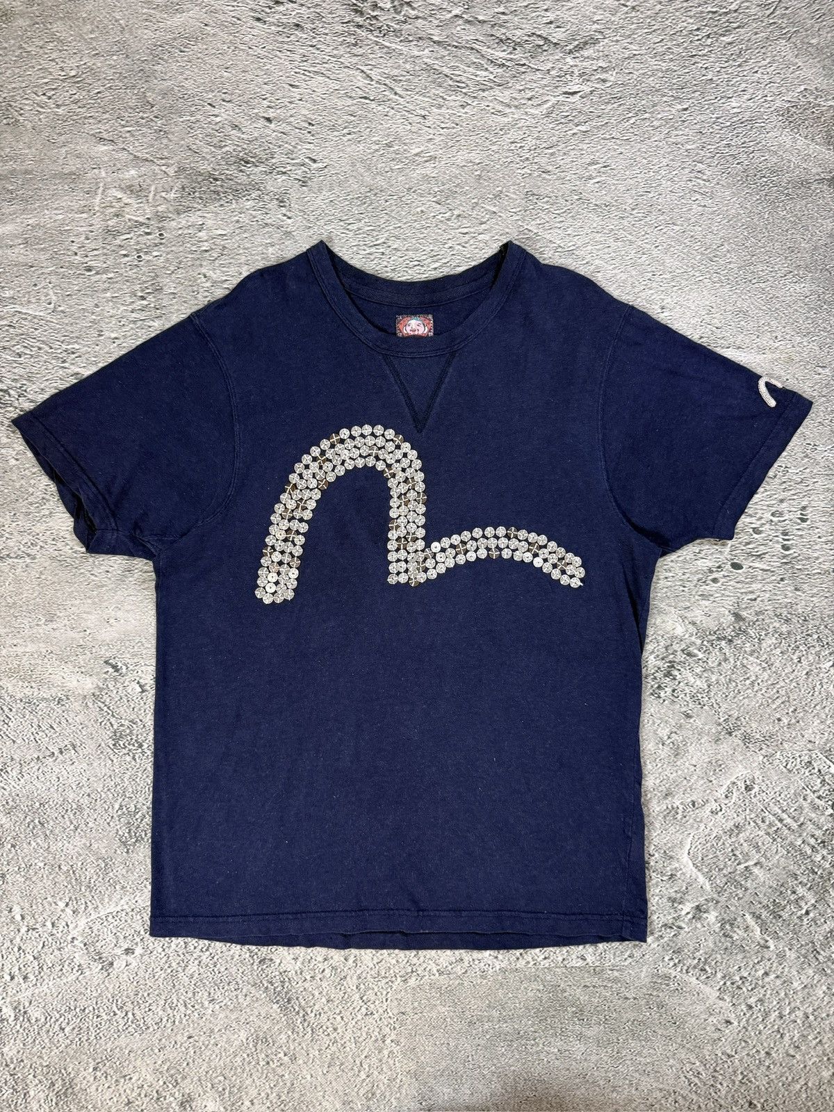 Evisu Evisu t-shirt vintage big logo studded navy seagull Size US XL / EU 56 / 4 - 1 Thumbnail