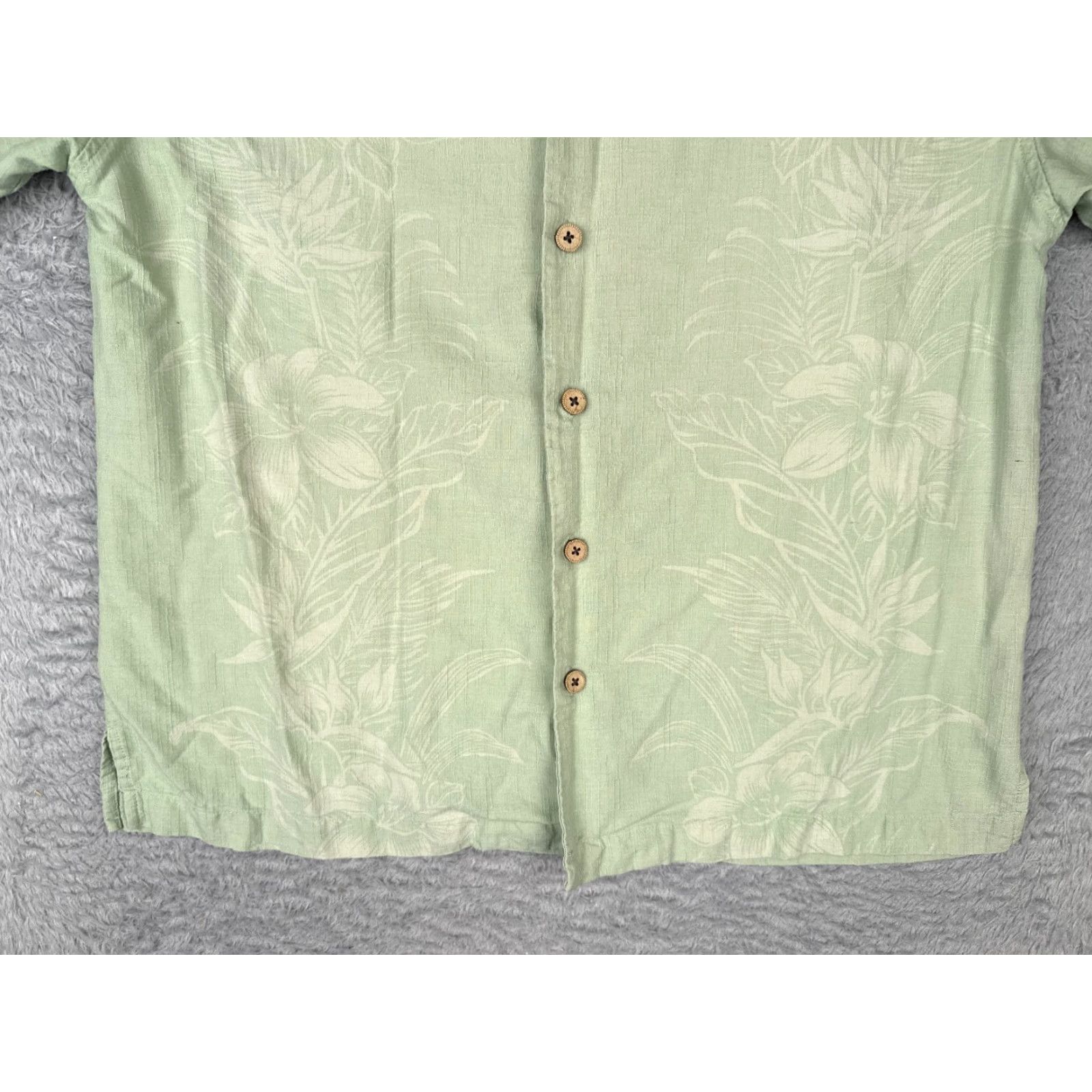 Vintage Jamaica Jaxx Shirt Men M Green Floral 100% Silk Button Up Hawaiian Pocket Shirt Size US M / EU 48-50 / 2 - 5 Thumbnail