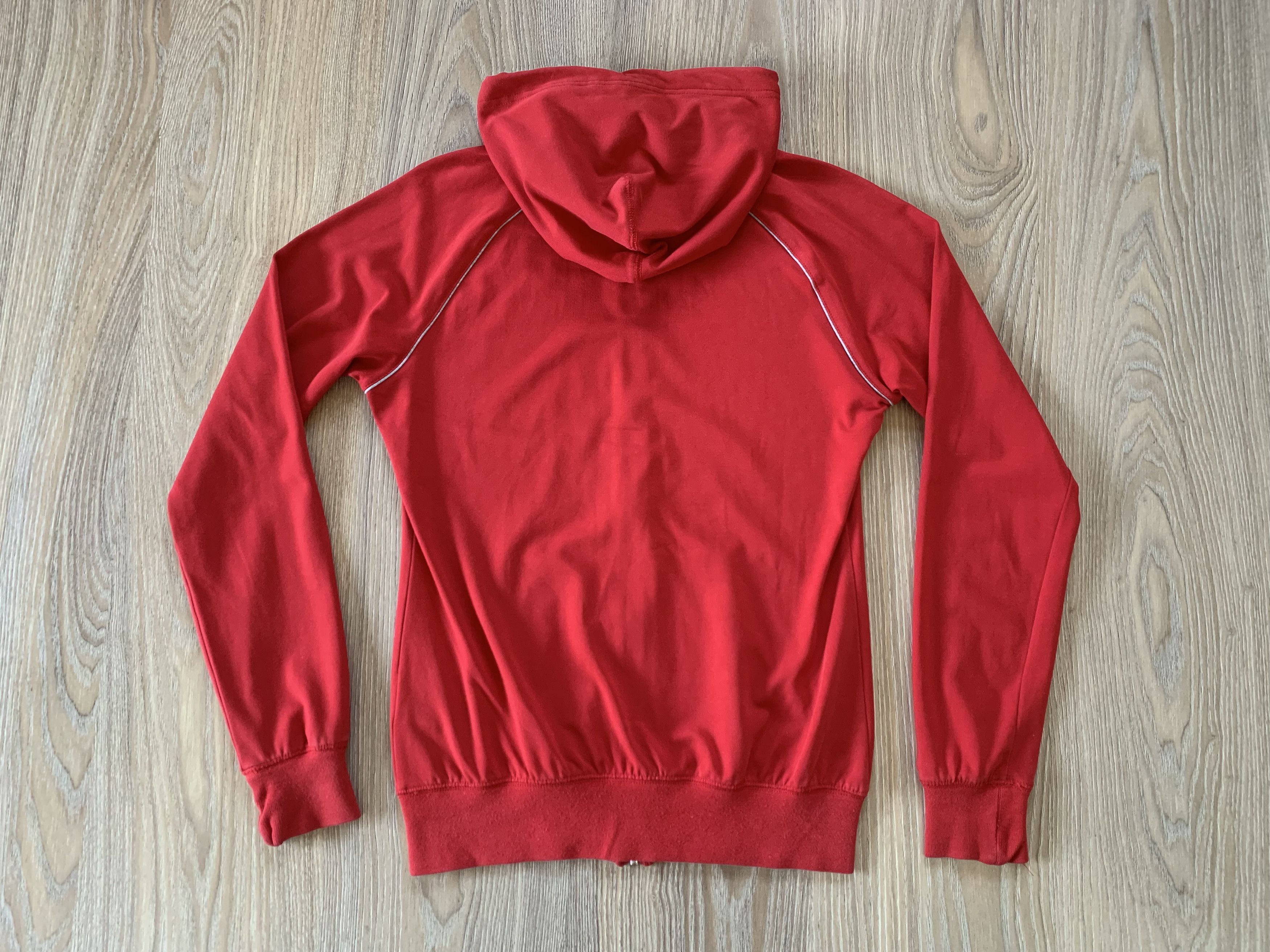 Nike × Vintage Nike Womens Cotton Red Zip Hoodie Size S / US 4 / IT 40 - 3 Thumbnail