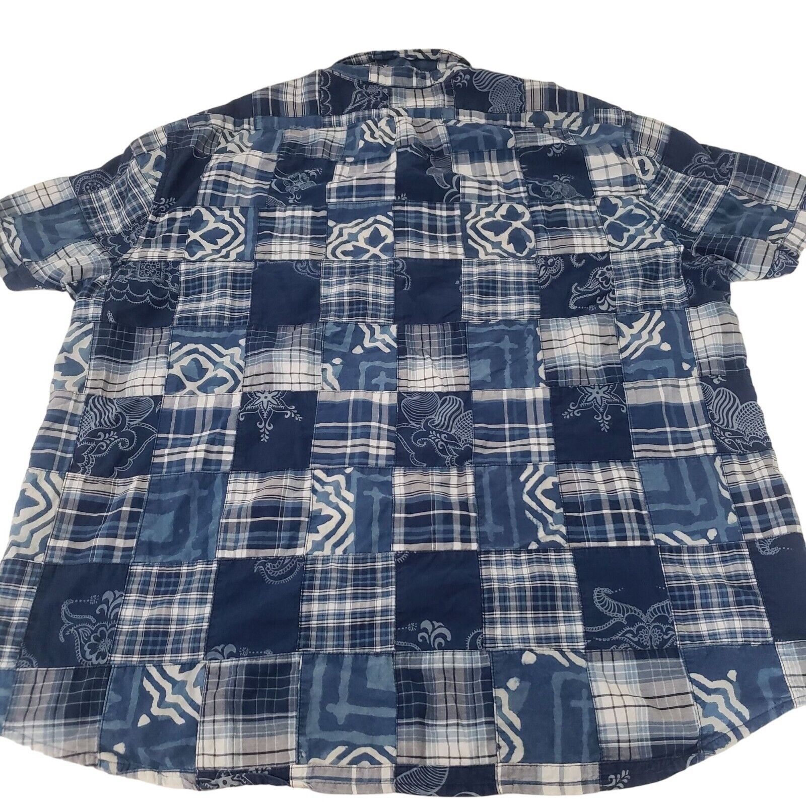 J.Crew J Crew Patchwork Madras Classic Fit Shirt Mens Medium Blue Size M / US 6-8 / IT 42-44 - 7 Thumbnail