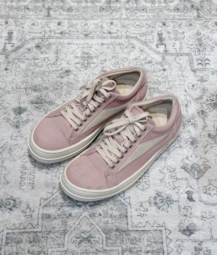 Rick Owens Rick Owens DRKSHDW dirty pink canvas Vans-inspired new style Size US 8 / EU 41 - 4 Thumbnail