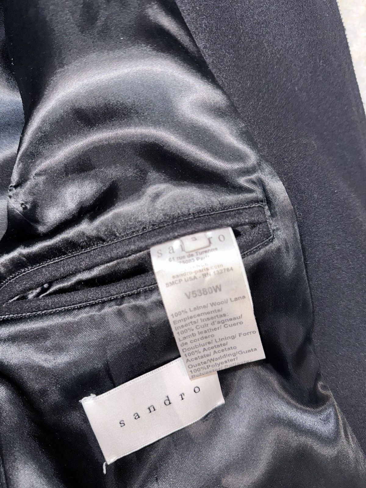 Sandro Sandro Paris Archive Wool Biker Jacket Size S / US 4 / IT 40 - 13 Thumbnail