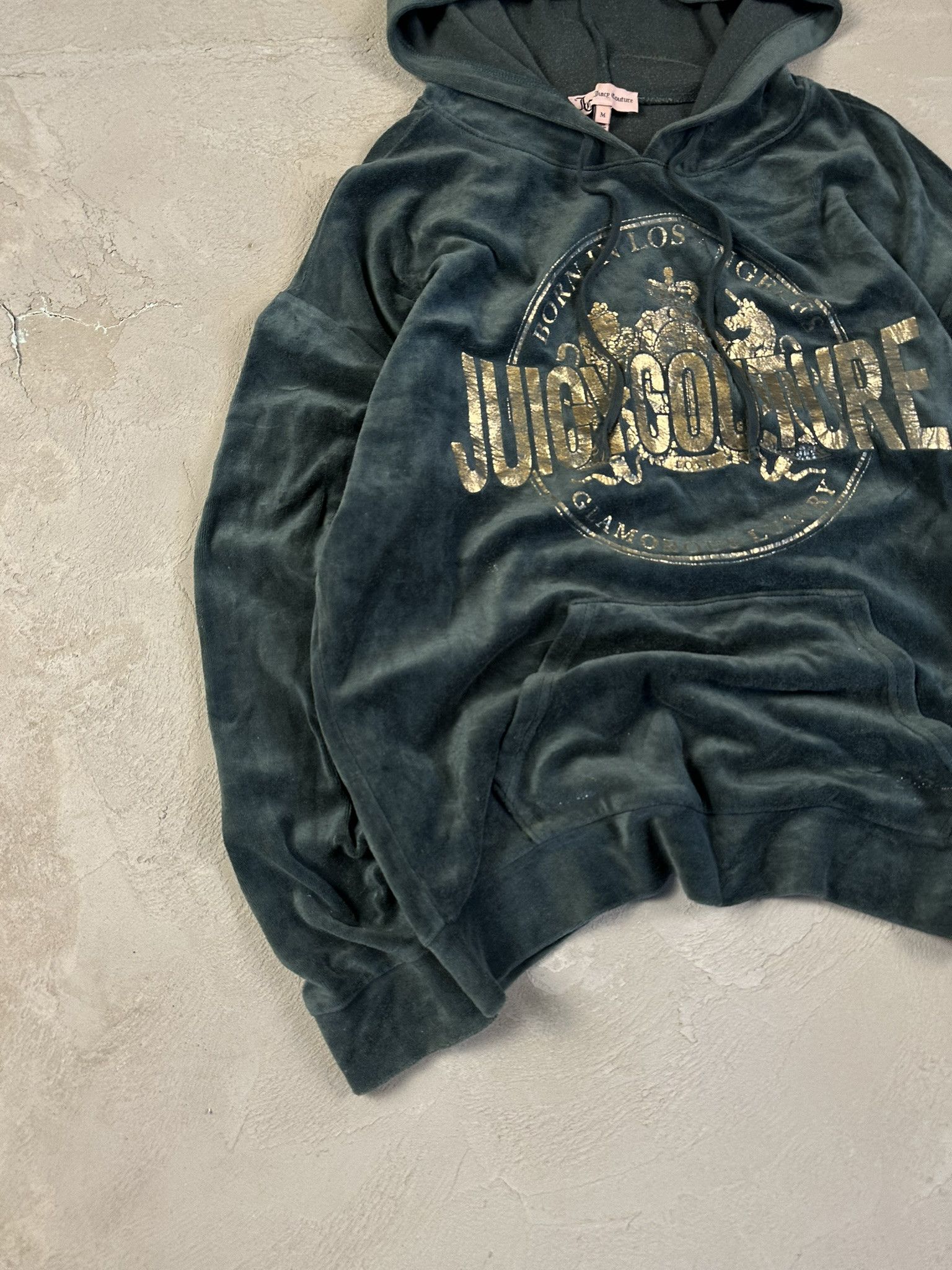 Juicy Couture Vintage Y2k Juicy Couture Velour Velvet Logo Hoodie Size M / US 6-8 / IT 42-44 - 4 Thumbnail