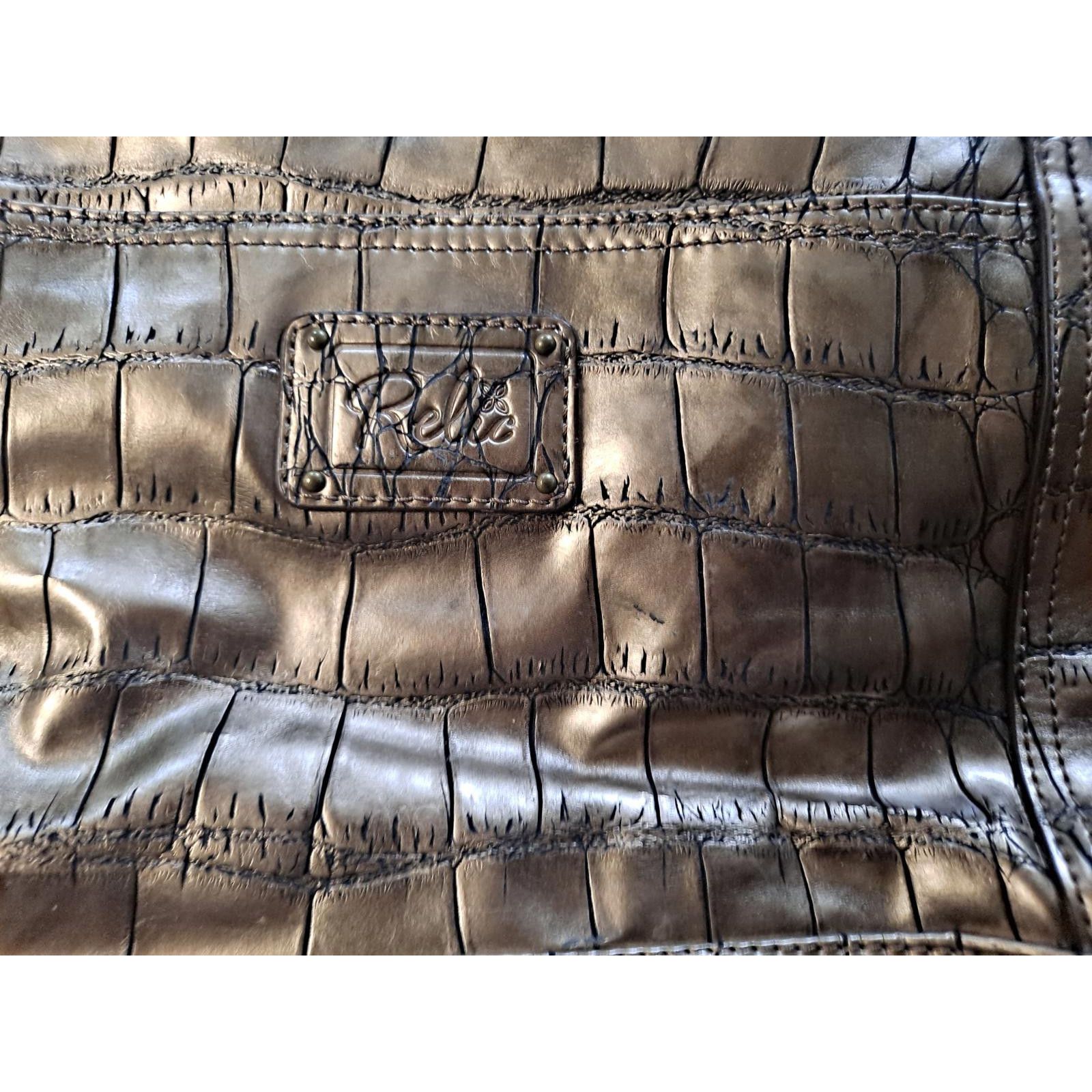 Relic Relic Gold Cobblestone Design Shoulder Bag Satchel Purse wit Size ONE SIZE - 2 Thumbnail