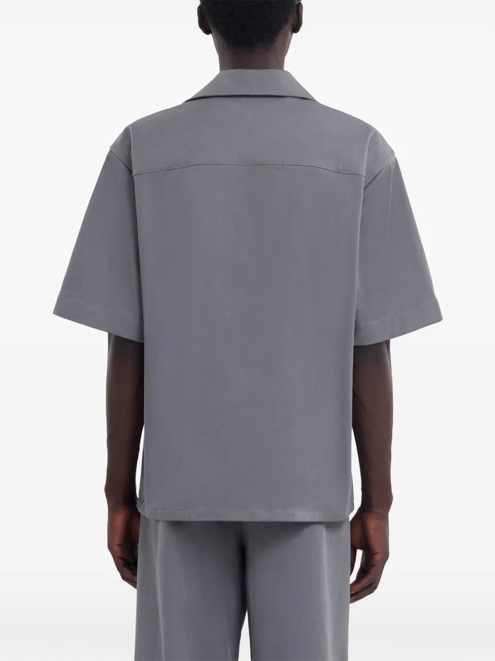Marni o1w1db11125 Piqué-Weave Shirt in Grey Size US M / EU 48-50 / 2 - 3 Thumbnail