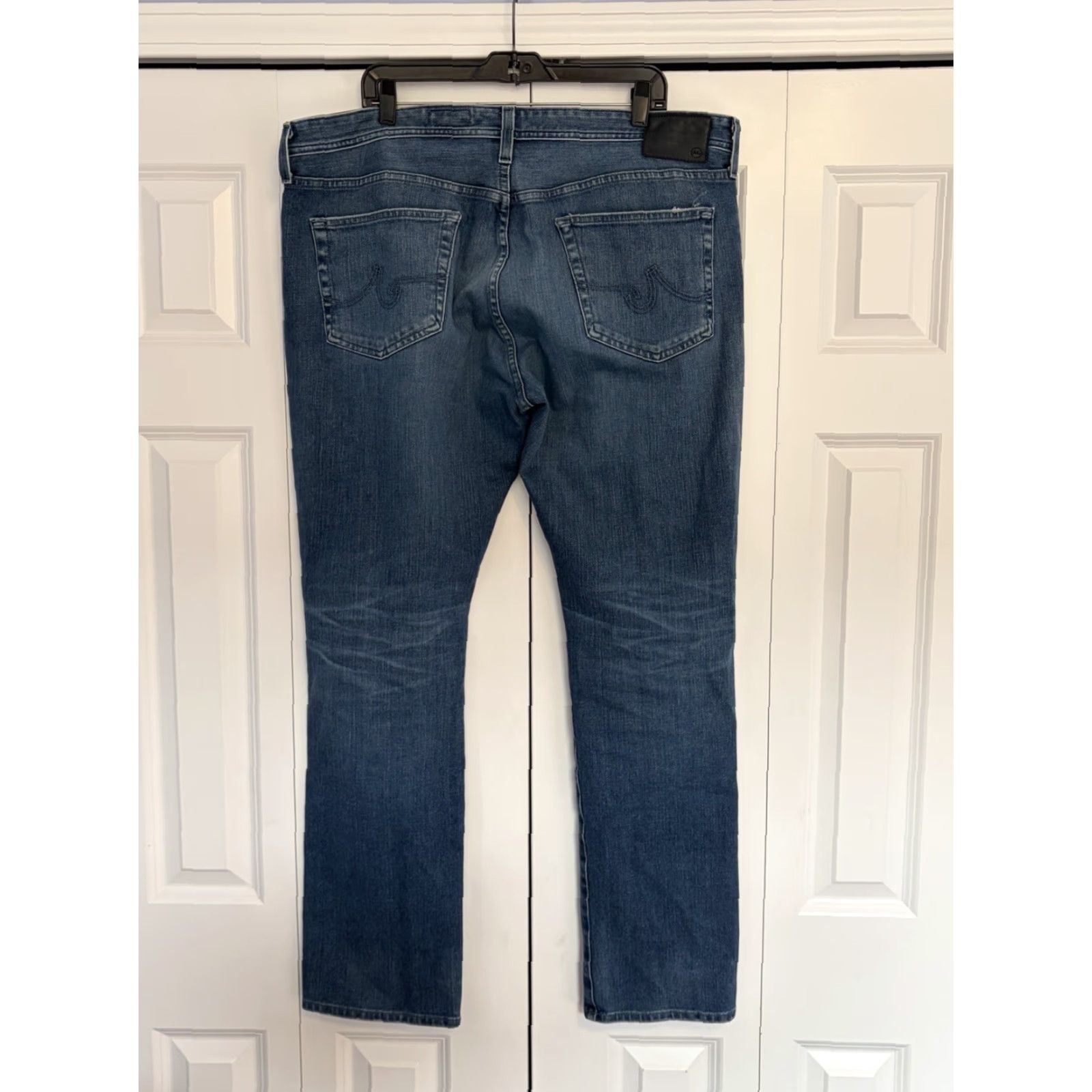 Vintage AG Adriano Goldschmied Men's Slim Straight Everett Jeans 40x33 Blue Denim Slim Size US 40 / EU 56 - 2 Thumbnail