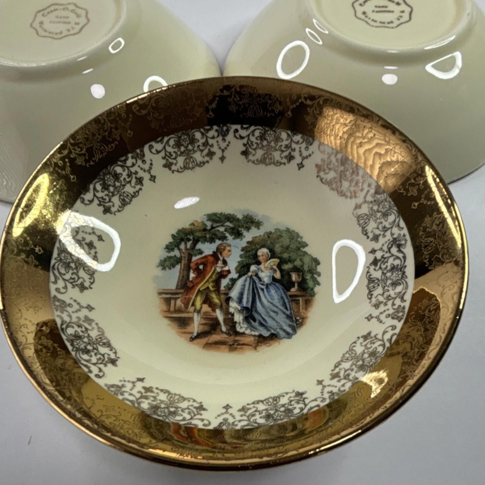 Other Crown O Gold Hand Painted Porcelain Bowls 3-Piece Set 22K Size ONE SIZE - 4 Thumbnail