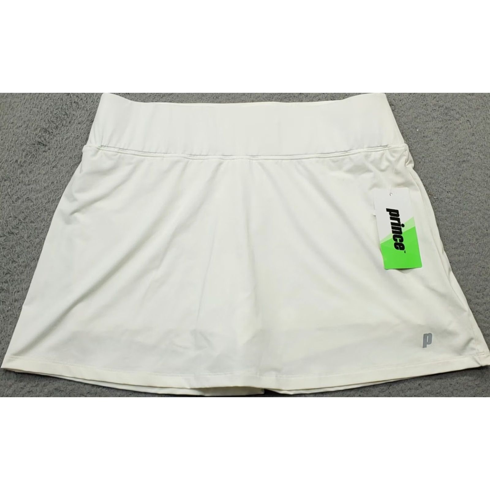 Prince Prince Tennis Performance Skort Women L White Athletic Elastic Waist Pull On Size ONE SIZE - 2 Thumbnail