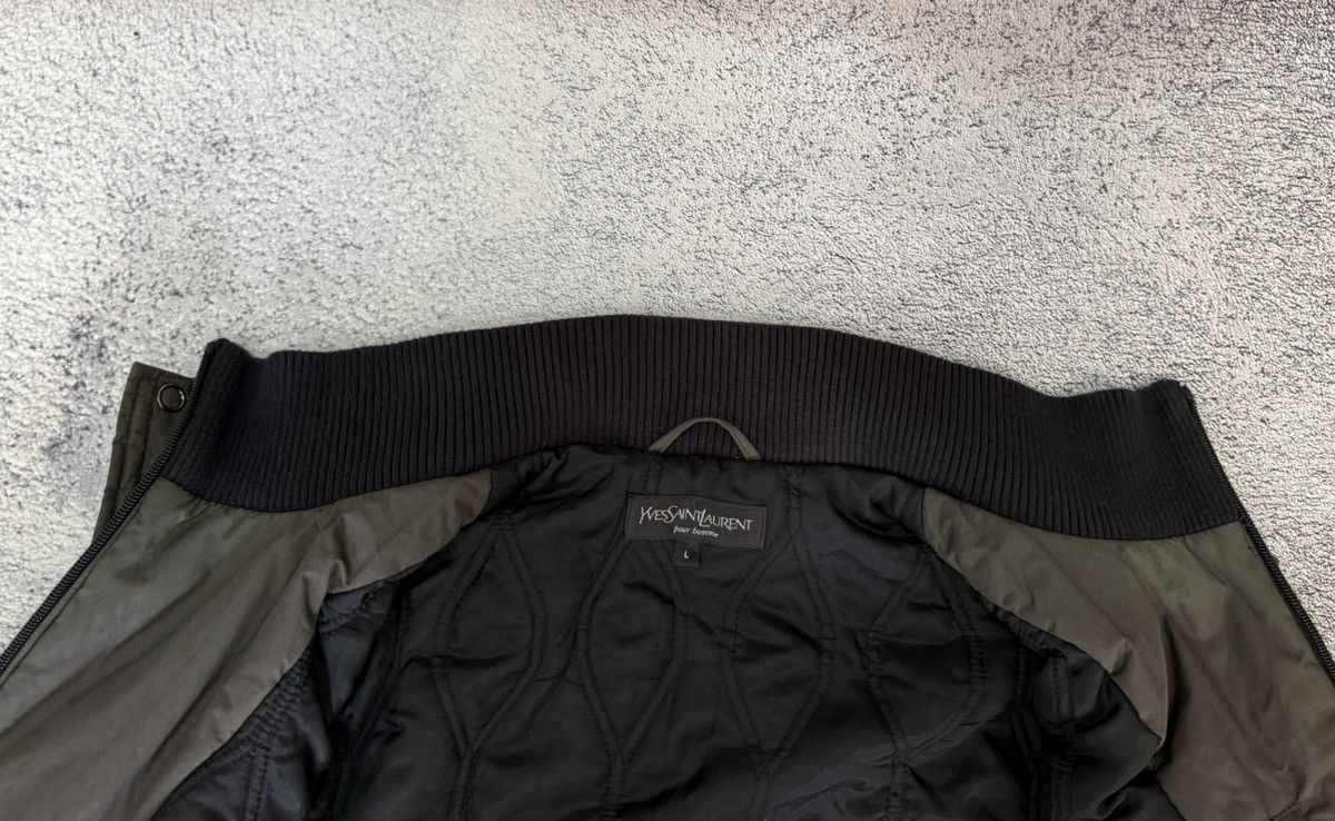 Yves Saint Laurent YSL Yves Saint Laurent Jacket L Graphite Logo Bomber Designe Size US L / EU 52-54 / 3 - 21 Thumbnail