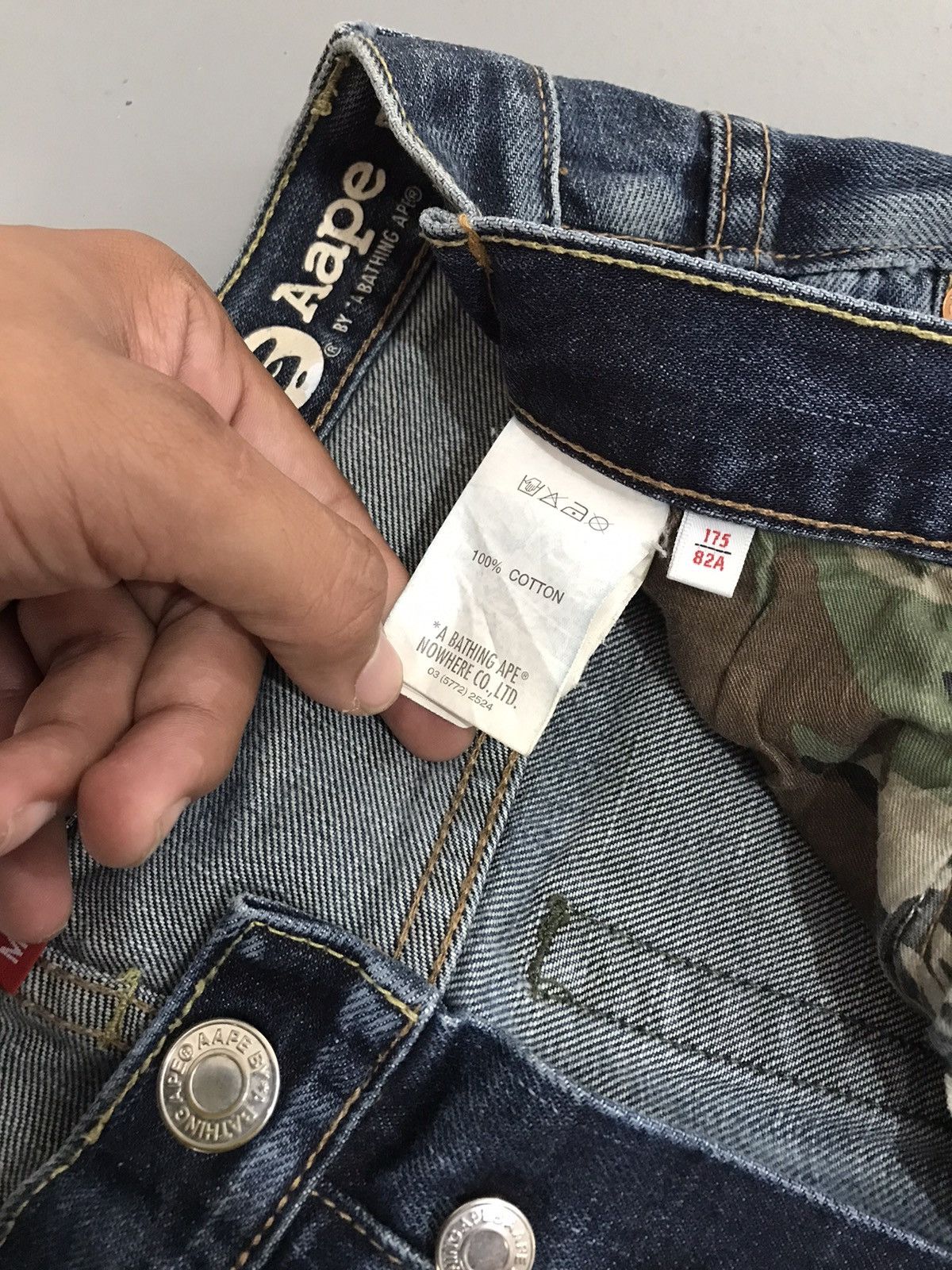 Aape × Vintage Vintage bathing aape army print denim Size US 33 - 9 Thumbnail