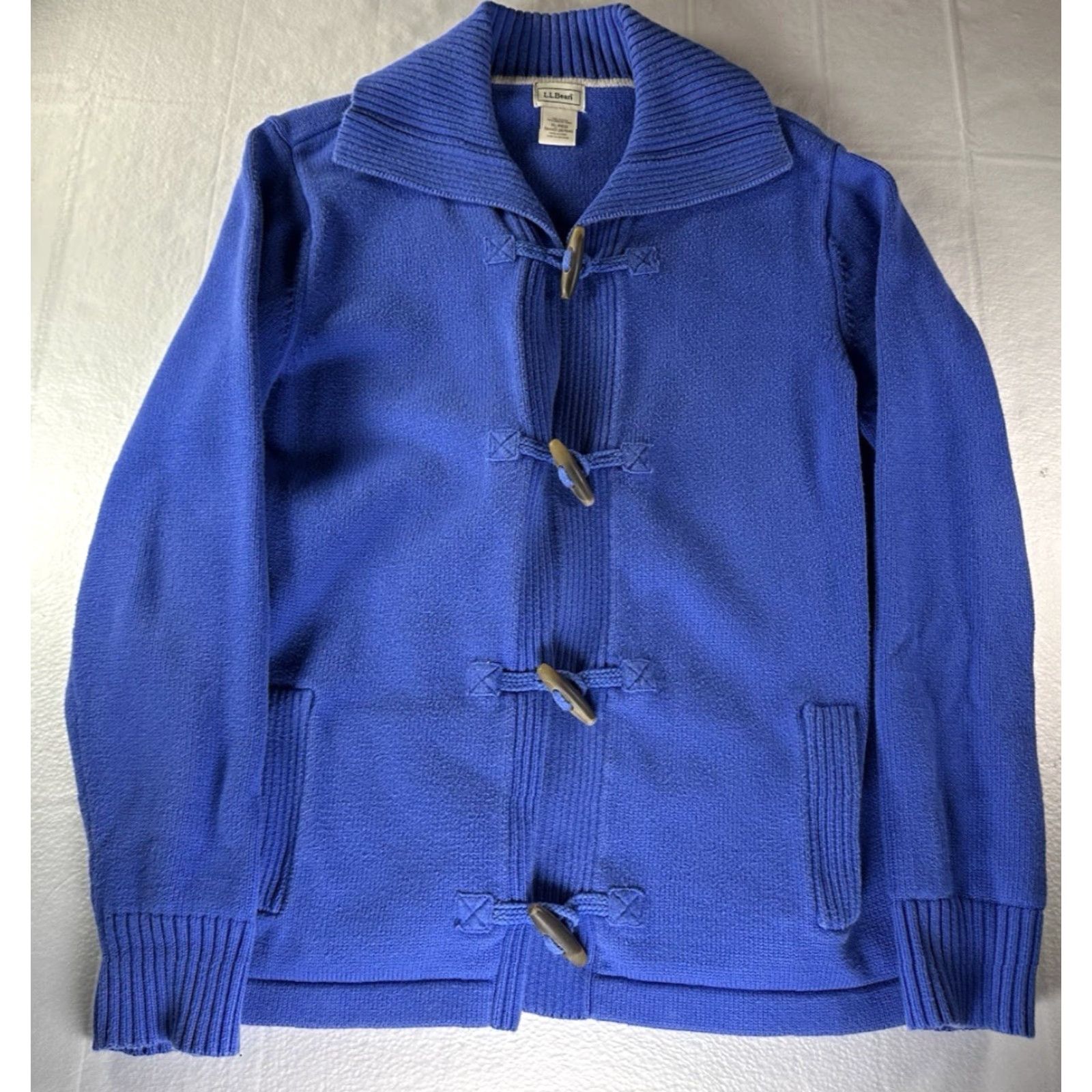 Vintage LL Bean Cardigan Women’s XL Regular Blue Tight Knit Collared Pullover Sweater Size XL / US 12-14 / IT 48-50 - 2 Thumbnail