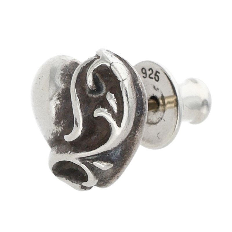 Chrome Hearts Chrome Hearts Silver Heart Stud Earring Size ONE SIZE - 1 Thumbnail