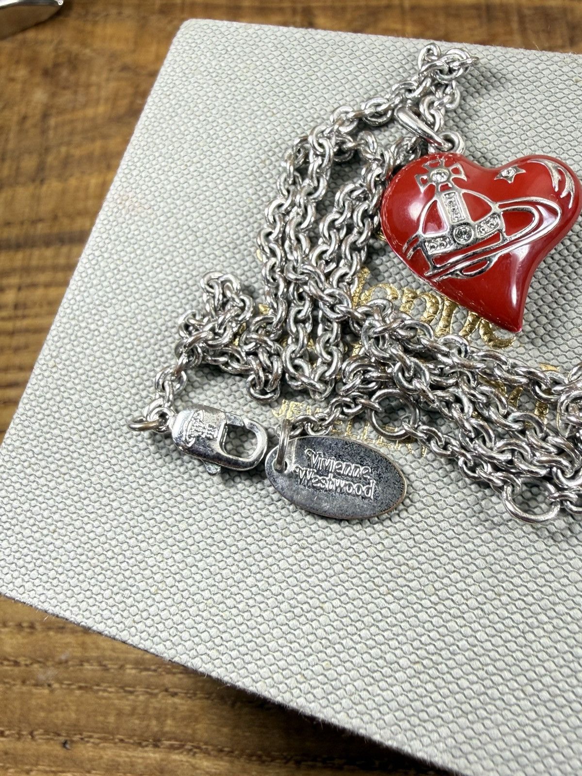 Vivienne Westwood Vivienne Westwood Enamel Heart Pendant Necklace In Red Size ONE SIZE - 11 Thumbnail