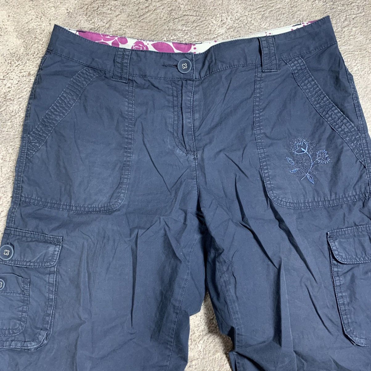 Vintage Vintage 90s Baggy Cargo Pants Flared Parachute Grunge Logo M Size 32" / US 10 / IT 46 - 3 Thumbnail