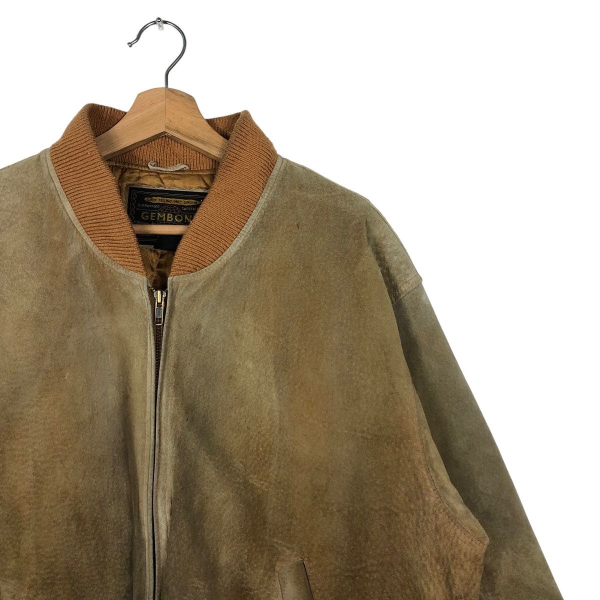 Japanese Brand 🔥90’s Vintage Genuine Bomber Leather Jacket Gembony Japan Size US L / EU 52-54 / 3 - 5 Thumbnail