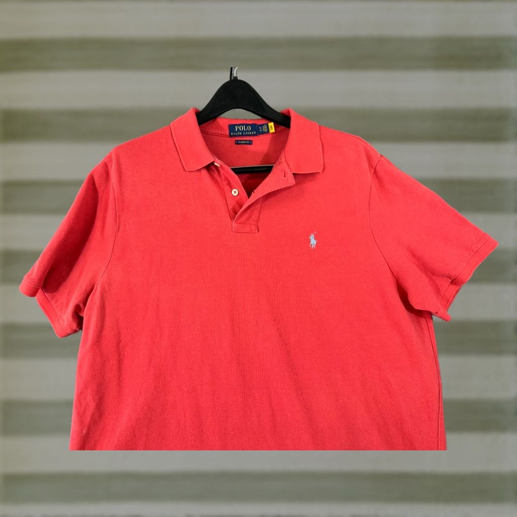 Polo Ralph Lauren Polo Ralph Lauren Polo Shirt Mens XL Red Button Front Classic Fit Short Sleeve Pony Logo Size US XL / EU 56 / 4 - 1 Thumbnail